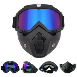 Windproof óculos de proteção com boca filtro, óculos de segurança, óculos, máscara, ao ar livre, esqui, snowboard, snowmobile, motocross - Image 1