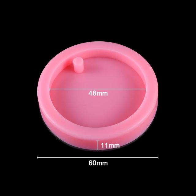 Molde Redondo de Silicone para Bijuterias e Acessórios: Inclui Pingente para Etiqueta de Cachorro e Chaveiro DIY