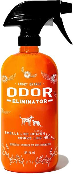 Eliminador de odor alaranjado irritado do animal de estimação para o odor forte-desodorizador cítrico para a urina do cão ou do gato cheira no tapete, na mobília & nos pisos - Image 1