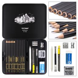 Aibelle 31 pçs desenho conjunto esboço lápis de carvão vegetal borracha arte artesanato pintura esboçar kit artista lápis arte desenho suprimentos - Image 5