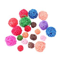 Brinquedos para pássaros de estimação Brinquedos de mastigação para pássaros Brinquedo de bola de vime para papagaio Budgie Periquito Cockatiel Mastigar brinquedos Jogos de gaiolas de papagaio 5 unidades - Image 3