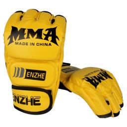 Luva mma de luta pu saco de boxe grosso meio dedo sanda taekwondo luvas de luta profissional equipamentos de treinamento tkd - Image 3