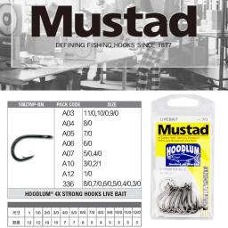Mustad 10827NP-BN 3X Forte # 1-12/0 jigging isca livebait ganchos mar atum farpado gabarito gancho para água salgada grande jogo pesca corrico - Image 4