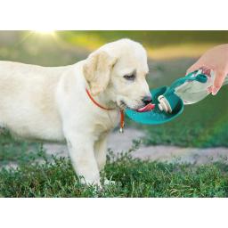 Garrafa de água de silicone para viagem, portátil, para animais de estimação, cães, cachorros, gatos, bebedouro ao ar livre, dispensador de água para animais de estimação, 580ml - Image 5