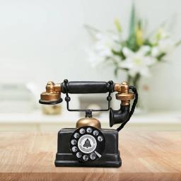 Modelo de telefone artificial estilo vintage, resina retrô, decoração para casa, ornamento, cores clássicas e design simples e durável - Image 2