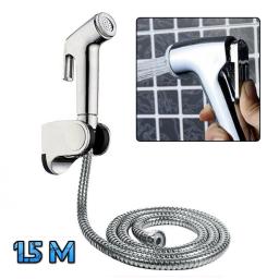 Kit de Chuveiro Higiênico Muçulmano para Banheiro, Bidé Sanitário, Douche Portátil, Spray De Jato Cromo, Luminária De Banheiro, 1.5 m - Image 2