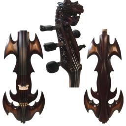 Novo modelo chique crazy-1 esculpido dragon scroll 5 cordas violoncelo elétrico 4/4 - Image 1