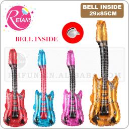 Balão De Folha De Guitarra De Instrumento Musical, Balão De Ar De Hélio, Brinquedos Infláveis Para Crianças, Fontes De Festa De Aniversário Clássicas - Image 1