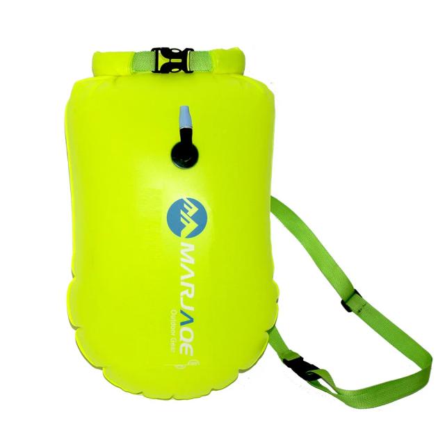 Mochila Impermeável 20L para Aventura ao Ar Livre com Flotação Inflável para Natação, Rafting e Caiaque