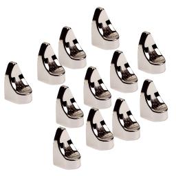 Prático zinco liga Banjos suportes, peças de instrumentos musicais, cromo, 12pcs por pacote - Image 3