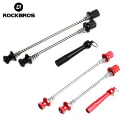 Rockbros bicicleta de liberação rápida roda hub espetos dianteiro traseiro qr espetos liberação rápida mtb bicicleta estrada clipe alavanca eixo - Image 2