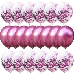 Balões de confete de látex de metal brilhante, 12 polegadas, decorações para festa de aniversário de feliz, menino e menina, suprimentos para festa de casamento, chá de bebê - Image 4