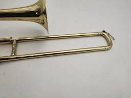 B Flat Brass Plated Trombone com Caso e Luvas, Instrumentos de sopro, Frete Grátis, Nova Chegada - Image 6