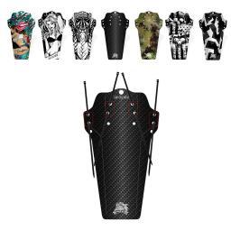 Para-lama de bicicleta de plástico, mudde roda frontal e traseiro, universal, impresso, protetor de asa para ciclismo com ties de cabo - Image 5