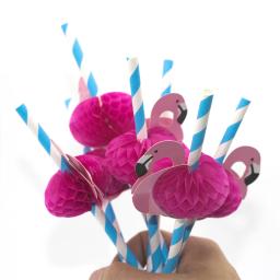 3D Flamingo Canudos, Selva Palha De Papel, Pool Party Supplies, Decoração Do Casamento, Adulto, Rosa, Azul, 10 Pcs, 20Pcs - Image 3