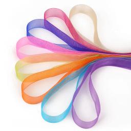 Fita de organza jardas, fita para decoração de festa de casamento, embalagem de presente, fitas de seda de natal, tecido de renda, faça você mesmo, costura artesanal - Image 3