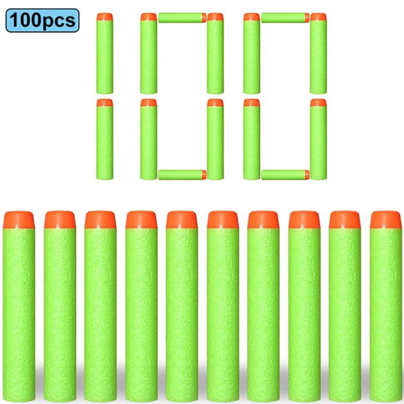 7.2cm 100 pçs para nerf balas macias dardos cabeça redonda recarga esponja dardos crianças brinquedo arma balas para nerf n-strike blasters - Image 1