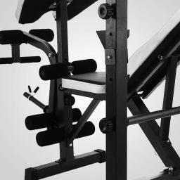 Bancada de levantamento de peso ajustável combinação fitness 660lb casa ginásio bancada rack treino ue grátis - Image 6