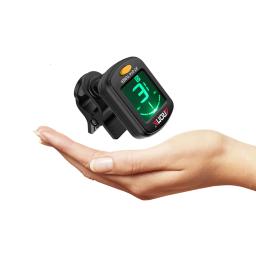 Aroma Dobrável Clip-on Guitar Tuner, Rotatable Display LCD Universal para Ukulele Baixo Cromático, Acessórios de Guitarra, AT-01A - Image 6