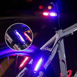 Luz traseira de bicicleta recarregável, 3 cores, lâmpada traseira de ciclismo, à prova d'água, mtb, luzes traseiras de aviso para corrida, equitação, ciclismo - Image 5