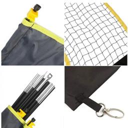 Rede portátil do badminton com suporte leva o saco, transporte da gota do badminton do tênis do voleibol de dobramento - Image 5