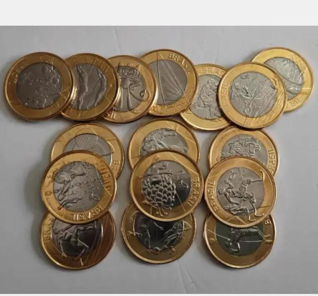 Esporte Brasil Moedas Coleção Original Real 16 Peças