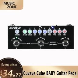 Cuvave efeito de guitarra pedal cubo bebê multifuncional guitarra elétrica combinado atraso chorus phaser reverb multi efeitos pedal - Image 1
