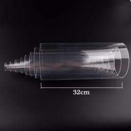 Transparente Acrílico Aquário Tubo, Fish Tank Plexiglás Tubo de Água, Jardim Rega Fittings, 32cm de comprimento, diâmetro exterior 16-75mm - Image 6