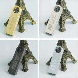 10 Pçs/lote USB Flash Drive 4GB 8GB 16GB Metal Pen Drive Pendrive 32GB 64GB Memória Stick 128GB Livre Presente Personalizado USB 2.0 Varas - Image 5