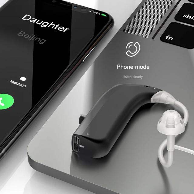Aparelho Auditivo Digital Bluetooth Compacto e Potente para Surdez com Tecnologia Avançada de 2019