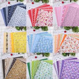Tecidos de algodão estampados, 25cm x 25cm, 7pcs100%, costura, acolchoado, para sofá, almofada, patchwork, material artesanal diy - Image 1