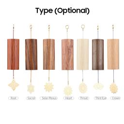 Chakra sinos de bambu natural vento carrilhão meditação corda windbell para jardim ao ar livre pátio decoração para casa meditação relaxamento - Image 6