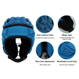 Capacete infantil de rugby, esponja acolchoada, absorção de impacto ajustável, protetor macio para futebol, patins - Image 1