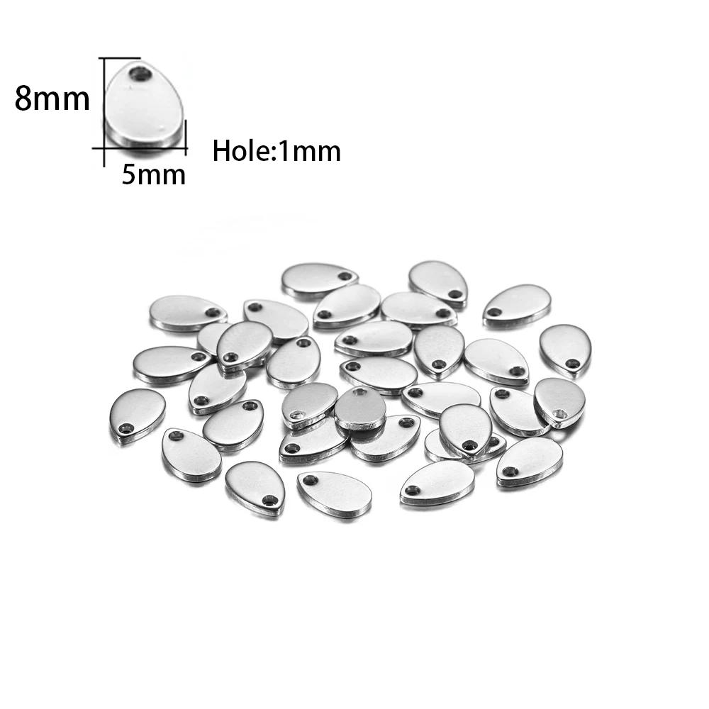 Encantos de Aço Inoxidável para Fazer Jóias, Tag De Cão Redondo, Estampagem Em Branco, Pingentes para Colares Personalizados, DIY, 6-30mm, 10-50Pcs - Image 1