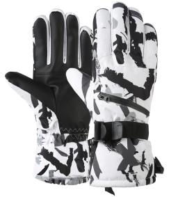 Inverno snowboard luvas de esqui couro do plutônio antiderrapante tela sensível ao toque à prova dwaterproof água da motocicleta ciclismo velo quente luvas de neve unisex - Image 1