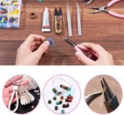Alicate de fio de aço inoxidável para fazer jóias DIY, equipamento rosa, ferramentas manuais, corte final, feito à mão - Image 6