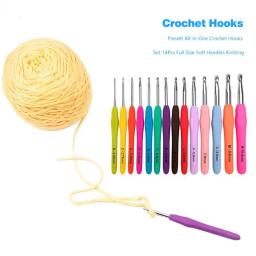 Kits de agulhas de crochê com saco, 37 peças, alça macia, conjunto de agulhas de crochê, tecelagem, tricô, com bolsa, faça você mesmo, ferramenta de tecelagem - Image 4