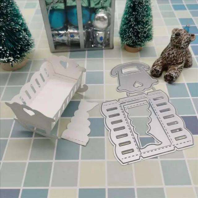 Doces Presentes para Casamentos: Caixa de Corte de Metal para Scrapbooking e DIY com Estêncil Decorativo 2021