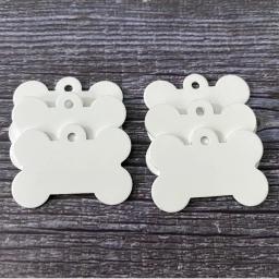 White Double-Sided Sublimation Blank Tags para Animais de Estimação, Osso, Gato, Cachorro, Cachorro, Chaveiro Transparente, DIY, 5Pcs - Image 5