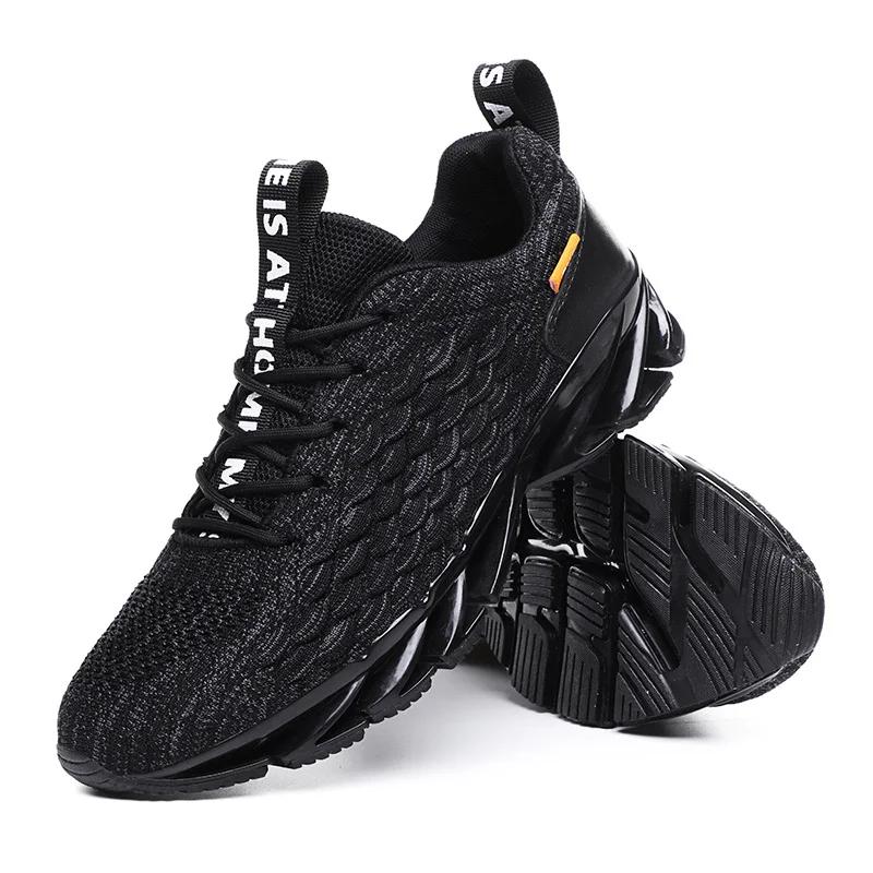 Tênis de corrida com lâmina para homens, calçado esportivo leve com amortecimento para casal, tamanho grande 47, atlético, masculino - Image 1