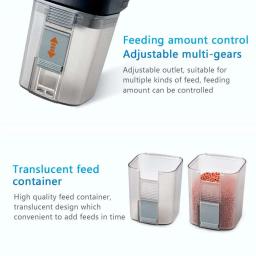 Aquário com temporizador automático programável para peixes, 175ml, alimentador com temporizador automático para o fim de semana ou feriado com 2 dispensadores de comida para peixes - Image 2