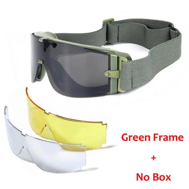 Óculos de Tiro Airsoft X800 para Homens - Segurança UV e Camuflagem para Caça e Esportes ao Ar Livre