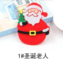 5 pçs tecido de feltro não tecido papai noel natal ornamentos decorativos scrapbooking carft diy artesanal remendo acessórios - Image 2