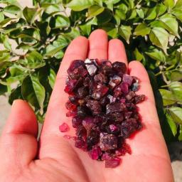 MOKAGY-Pedra Preciosa Vermelha Natural, Pedra Garnet Tombada, Cristal de Cascalho, Colecionáveis Minerais de Cura, Artesanato DIY, 100g, Novo - Image 4