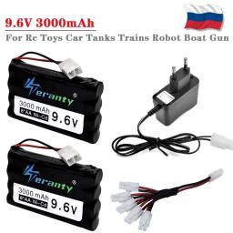Conjuntos de Carregador de Bateria Recarregável, AA 9.6V, 3000mAh, 5 em 1, apto para brinquedos RC, carro, tanques, trens, robô, barco, ferramentas de armas, ferramentas, Ni-Cd - Image 1