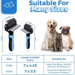 Escova para remoção de pelos 2 em 1, ferramenta de limpeza para animais de estimação, pente aberto, remoção de pelos de cães e gatos - Image 6