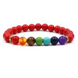 Pulseira de pedras naturais de miçangas, 8mm, para mulheres, homens, casal, lava, rock, contas de equilíbrio de cura, buda, chakra, joia - Image 5