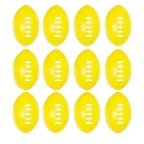 Conjunto de 12 Mini Bolas de Futebol Americano Antiestresse para Treinamento e Festas