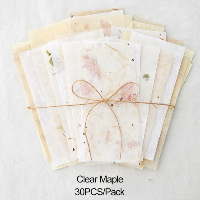 30 Peças de Papel Kraft Vintage para Scrapbook e Artesanato - Materiais Especiais para Colagem Floral e Presentes DIY