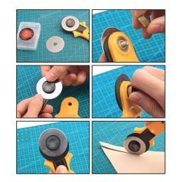 Patchwork Roller Wheel Knife, Faca De Corte De Pano, Artesanato De Tecido De Papel De Couro, Cortador Rotary De Tecido, Acessórios De Costura DIY, 28mm - Image 3